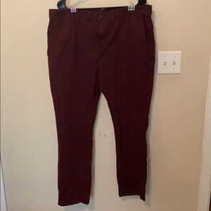 Khaki Pants (deep dark red)